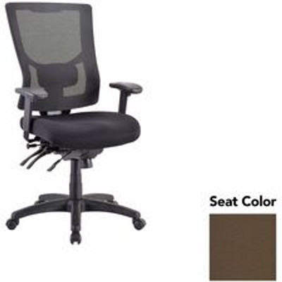 Lorell Multifunctional Mesh High-back Exec. Chair - Forte Fudge Seat Color - Mesh Back Material - High Back - 1 Each