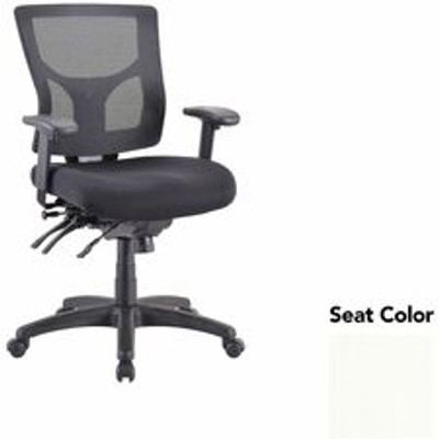 Lorell Multifunctional Mesh Mid-back Executive Chair - Dillon Snow Seat Color - Mesh Back Material - Mid Back - 1 Each