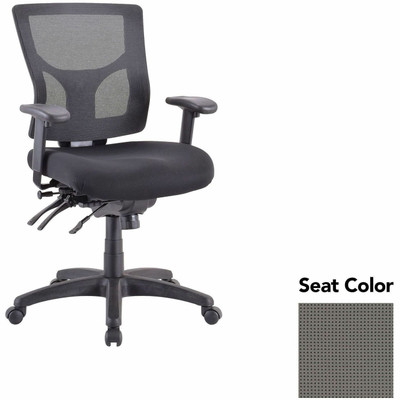 Lorell Multifunctional Mesh Mid-back Executive Chair - Expo Fog Seat Color - Mesh Back Material - Mid Back - 1 Each