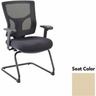 Lorell Conjure Sled Base Guest Chair - Dillon Buff Seat Color - Polyurethane Foam Seat Material - Mesh Back Material - Mid Back - Cantilever, Sled Base - Armrest - 1 Each