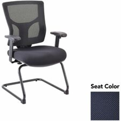Lorell Conjure Sled Base Guest Chair - Perfection Navy Seat Color - Polyurethane Foam Seat Material - Mesh Back Material - Mid Back - Cantilever, Sled Base - Armrest - 1 Each