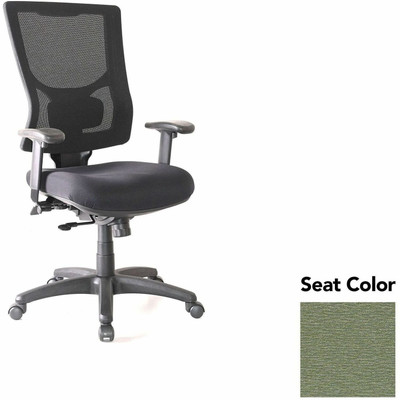 Lorell Conjure High-Back Office Chair - Fuse Cress Seat Color - Mesh Back Material - High Back - Armrest - 1 Each