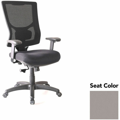 Lorell Conjure High-Back Swivel/Tilt Office Chair - Castillo Metal Seat Color - Polyurethane Foam Seat Material - Mesh Back Material - High Back - Armrest - 1 Each