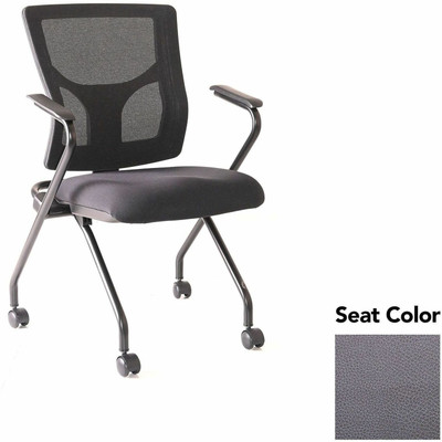 Lorell Conjure Mesh Training Chairs with Arms - Canyon Carbon Seat Color - Polyurethane, Foam Seat Material - Mesh Back Material - High Back - Black - Armrest - 2 / Carton