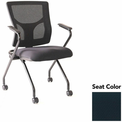 Lorell Conjure Mesh Training Chairs with Arms - Insight Ebony Seat Color - Polyurethane, Foam Seat Material - Mesh Back Material - High Back - Black - Armrest - 2 / Carton