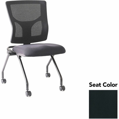 Lorell Conjure Mesh Training Chairs - Dillon Black Seat Color - Polyurethane Foam Seat Material - Mesh Back Material - 2 / Carton
