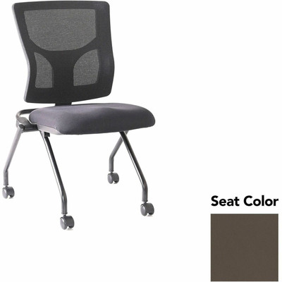 Lorell Conjure Mesh Training Chairs - Dillon Java Seat Color - Polyurethane Foam Seat Material - Mesh Back Material - 2 / Carton