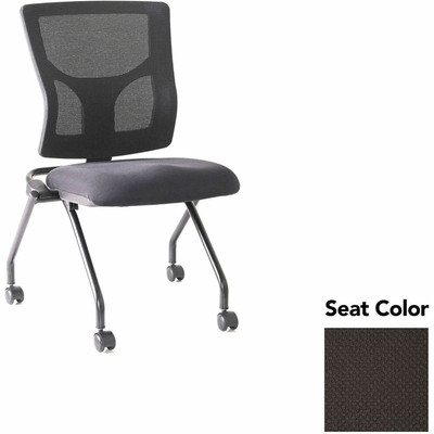 Lorell Conjure Mesh Training Chairs - Perfection Black Seat Color - Polyurethane Foam Seat Material - Mesh Back Material - 2 / Carton
