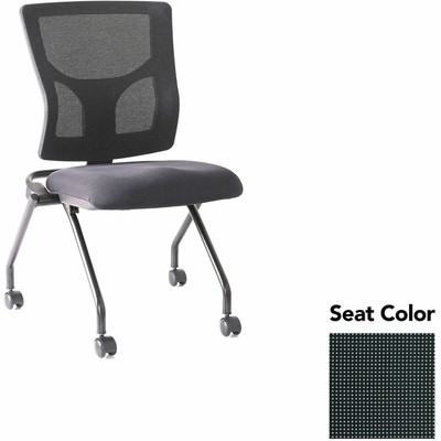 Lorell Conjure Mesh Training Chairs - Tuxedo Seat Color - Polyurethane Foam Seat Material - Mesh Back Material - 2 / Carton