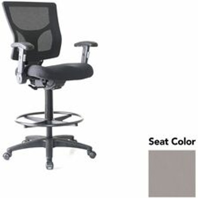 Lorell Conjure Office Stool - Castillo Metal Seat Color - Polyurethane Foam Seat Material - Mesh Back Material - Armrest - 1 Each