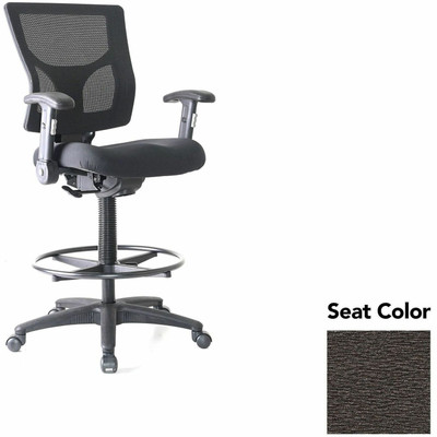 Lorell Conjure Office Stool - Fuse Pepper Seat Color - Polyurethane Foam Seat Material - Mesh Back Material - Armrest - 1 Each