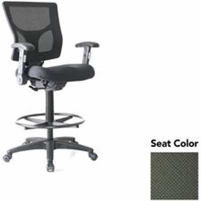 Lorell Conjure Office Stool - Perfection Olive Green Seat Color - Polyurethane Foam Seat Material - Mesh Back Material - Armrest - 1 Each