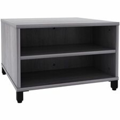 Lorell Reception Table - Height Adjustable - 24" Table Top Width x 24" Table Top Depth - 20" Height - Reception, Storage - Weathered Charcoal, Laminated - Metal - 1 Each