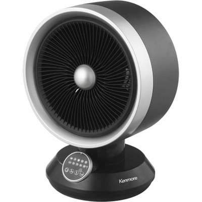 Kenmore Fan & Heater Combo - 2 x Heat Settings - Remote Control - Oscillation - Office, Room, Kitchen - Desk - Black