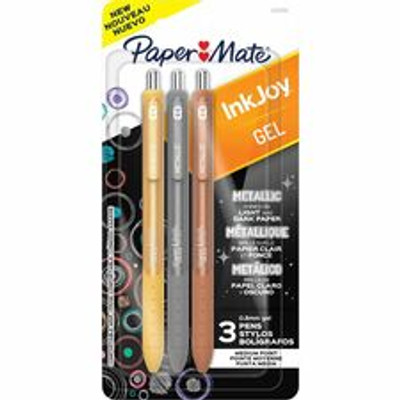 Paper Mate InkJoy Gel Pens - 0.8 mm Medium Pen Point - Assorted Ink - Gel-based - Assorted Barrel - 3 / Pack