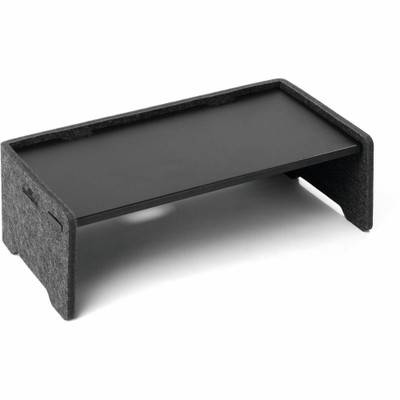DURABLE Monitor Stand EFFECT - 22.05 lb Load Capacity - 6.30" Height x 19.69" Width - Desk, Table - Metal, Felt - Charcoal - For Monitor, Notebook - Ergonomic, Storage Space, Cable Management, Adjustable Height