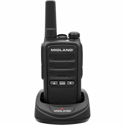 Midland Radio BR10 License-Free Business Radio - Built-in Flashlight - Drop Resistant - Lithium Ion (Li-Ion) - Black, Gray - 2 Each