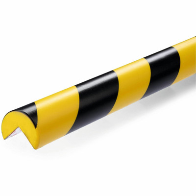 DURABLE Corner Protection Profile C25R - 5 PK - Adhesive Mount for Indoor, Production Area, Warehouse, Basement, Staircase, Garage, Wall, Cabinet, Shelf, Storage Trolley, Machinery, ... - Polyurethane Foam, Plastic - 5 / Pack