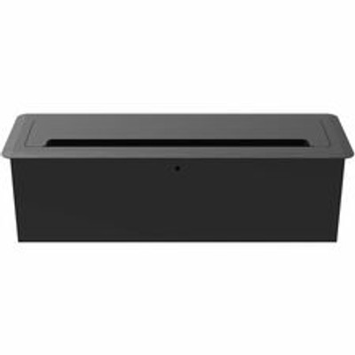 Lorell Power/Data Outlet - 5 x Power Receptacles - 120 V AC Desk Mountable - Black - 1 Each