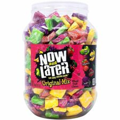 Green Rabbit Now and Laters Taffy Assortment - Fruit, Banana, Apple, Cherry, Grape, Tropical Fruit Punch, Strawberry - Individually Wrapped - 365 Pieces - 1 / Carton