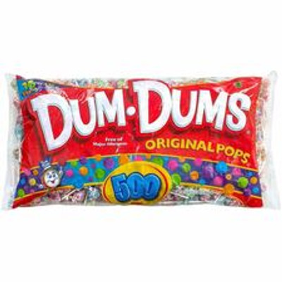 Green Rabbit Dum Dums Variety Bulk Pack - Fruity, Watermelon, Strawberry, Cherry, Grape, Blue Raspberry, Root Beer, Sour Apple, Cream Soda, Butterscotch, Cotton Candy, ... - Individually Wrapped - 500 Pieces - 1 / Carton