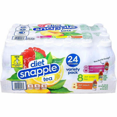 Green Rabbit Diet Snapple Tea Variety Pack - 24 / Carton