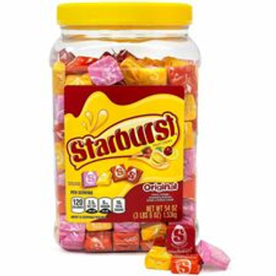 Green Rabbit Starburst Original Fruit Chews - Fruity, Lemon, Orange, Cherry, Strawberry - 3.37 lb - 1 / Carton