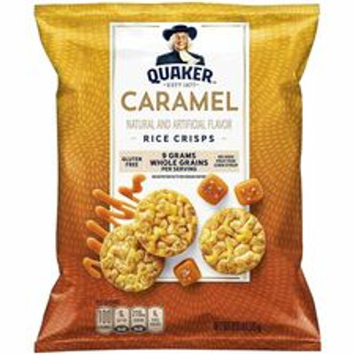 Green Rabbit Quaker Popped Rice Crisps - No High Fructose Corn Syrup, Gluten-free - Caramel, Corn - 0.67 oz Bag - 60 / Carton