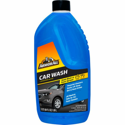 Armor All Liquid Car Wash - For Car, Automotive - 2 quart - Streak-free - Blue - 4 / Carton
