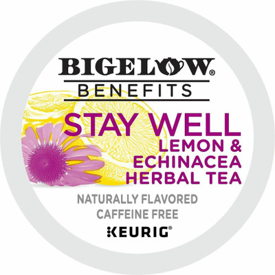Bigelow&reg; Lemon & Echinacea Herbal Tea Herbal Tea K-Cup - Herbal Tea - 22 K-Cup - 4 / Carton