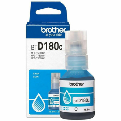 Brother Genuine BTD180C High Yield Cyan Ink Bottle - Inkjet - Cyan - 5000 Pages Cyan - 48.8 mL - High Yield