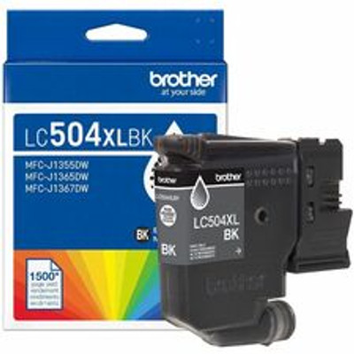 Brother LC504 Original High Yield Inkjet Ink Cartridge - Black Pack - 1,500 pages