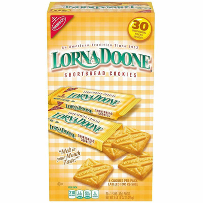 Lorna Doone Shortbread Cookies - Shortbread - 1.50 oz - 30/Bag - 1 / Carton