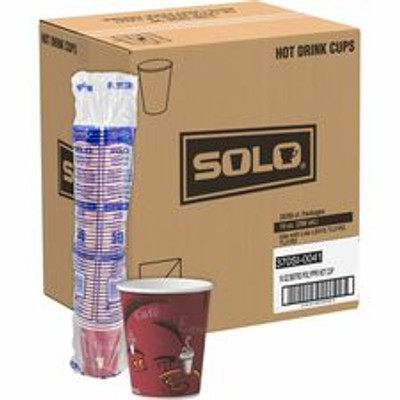 Solo 10 oz Bistro Design Disposable Paper Cups - Bistro - 10 fl oz - Multi - Paper - Beverage, Hot Drink, Cold Drink, Coffee, Tea, Cocoa - 50/Pack - 20 / Carton