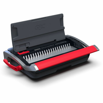 GBC CB15 CombBind Punch/Bind Machine - CombBind - 150 Sheet(s) Bind - 15 Punch - 3.5" Height x 18.1" Width x 11.5" Depth - Black, Red