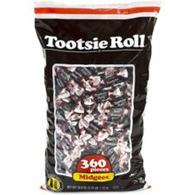 Green Rabbit Tootsie Rolls - Chocolate, Original - Individually Wrapped, Gluten-free, Nut-free - 2.42 lb - 1 / Carton