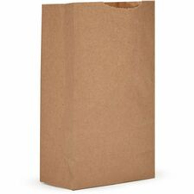 AJM Paper Grocery Bags - Natural Kraft - Paper - Grocery, Supplies - 500 / Carton