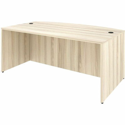 Lorell Table Desk - Bow TopAssembly Required - Modern Elm - 1 Each