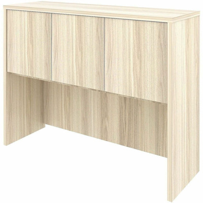 Lorell Essential Series Laminate Desking & Accessory - 3 Door(s) - Band Edge - Material: Laminate, Metal - Finish: Laminate, Modern Elm - Cam Lock, Durable, Grommet, Cord Management - For Desk, Credenza - 1 Each