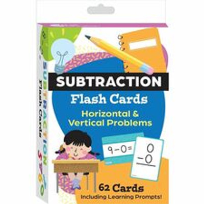 Shell Education Subtraction Flash Cards - Theme/Subject: Fun - Skill Learning: Number, Practice, Grasping, Sorting, Flipping, Subtraction - 3-12 Year - 1 Each