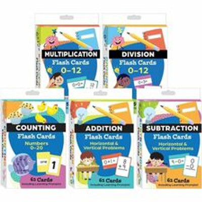 Shell Education Learning Card - Skill Learning: Multiplication, Counting, Addition, Subtraction, Division, Mathematics - 3-13 Year - 5 Box