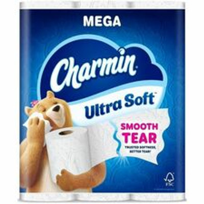 Charmin Ultra Soft Mega Roll - 2 Ply - Mega - White - Paper - 1 / Carton