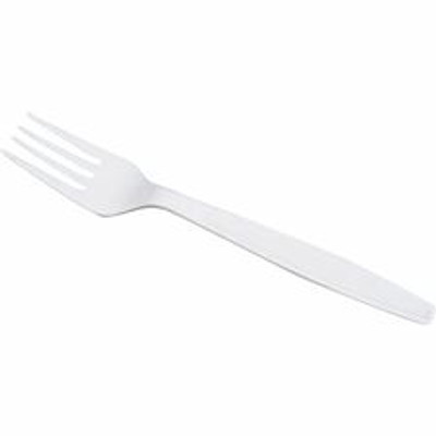 karat Wrapped Fork, Heavy-Weight/White - Fork - Fork - Restaurant, Cafeteria - Polypropylene Plastic - White - 1000 / Carton