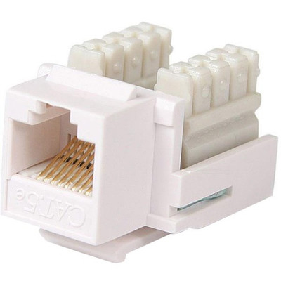 StarTech.com Cat5e RJ45 Keystone Jack - 110 Type - white - 1 - 1 x RJ-45 Network Female - White