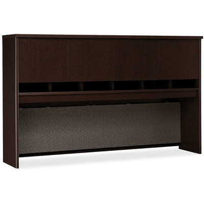 Bush Business Furniture Series C Elite72W 4 Door Hutch in Mocha Cherry - 43" Height x 71" Width x 15.4" Depth - 4 Door(s) - Finish: Mocha Cherry - 1 Each