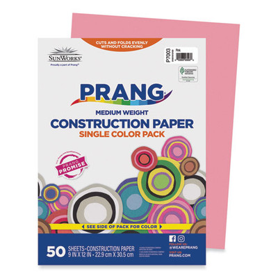 Construction Paper, 58lb, 9 X 12, Pink, 50/pack