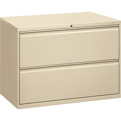 HON Brigade 800 H892 Lateral File - 28.4" Height x 42" Width x 18" Depth - 2 - Finish: Putty - 1 Each