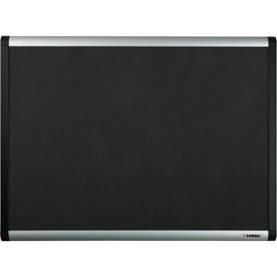 Lorell Mesh Bulletin Board - 36" Board Height x 48" Board Width - Fabric Surface - Black Anodized Aluminum Frame - 1 Each