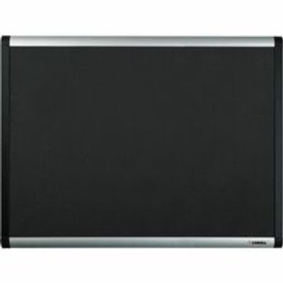 Lorell Mesh Bulletin Board - 36" Board Height x 24" Board Width - Fabric Surface - Black Anodized Aluminum Frame - 1 Each