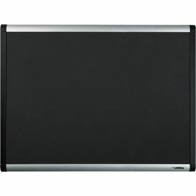 Lorell Mesh Bulletin Board - 36" Board Height x 24" Board Width - Fabric Surface - Black Anodized Aluminum Frame - 1 Each